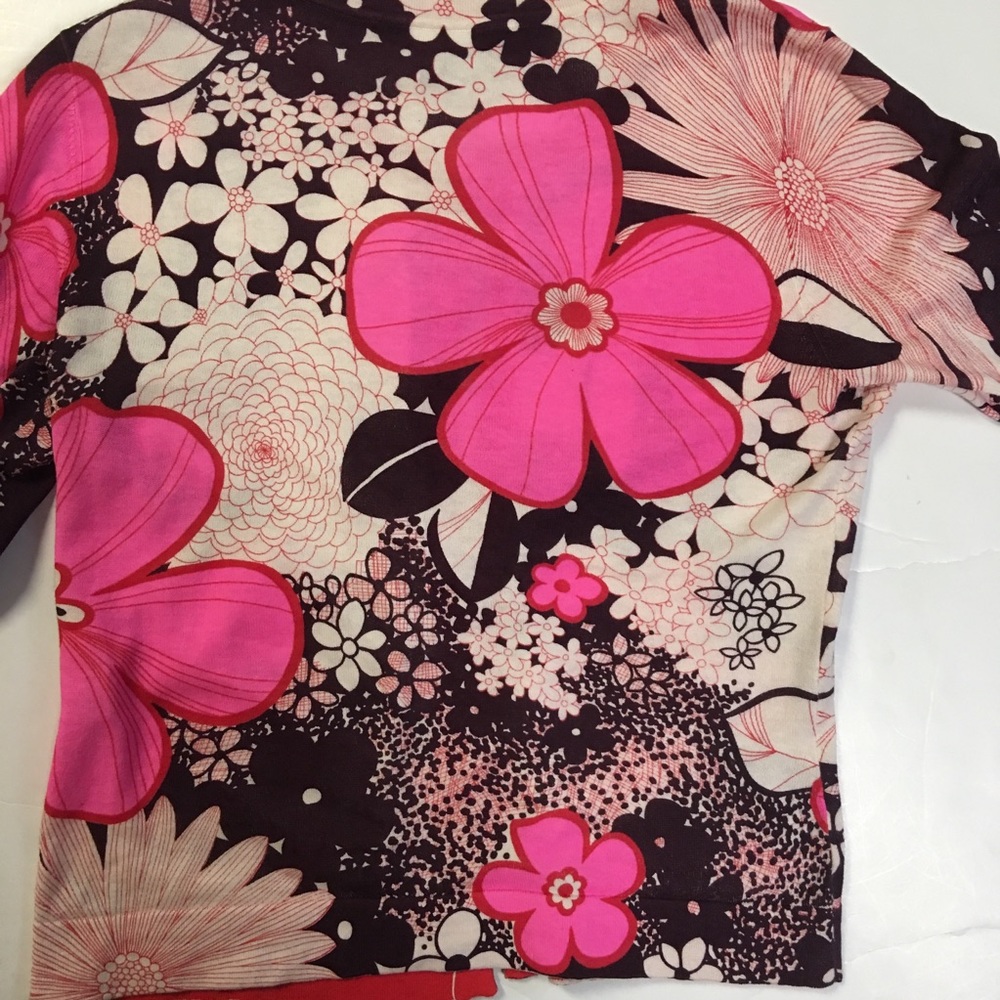 Diane Von Furstenberg Cotton/Silk Floral Cardigan - Picture 4 of 5